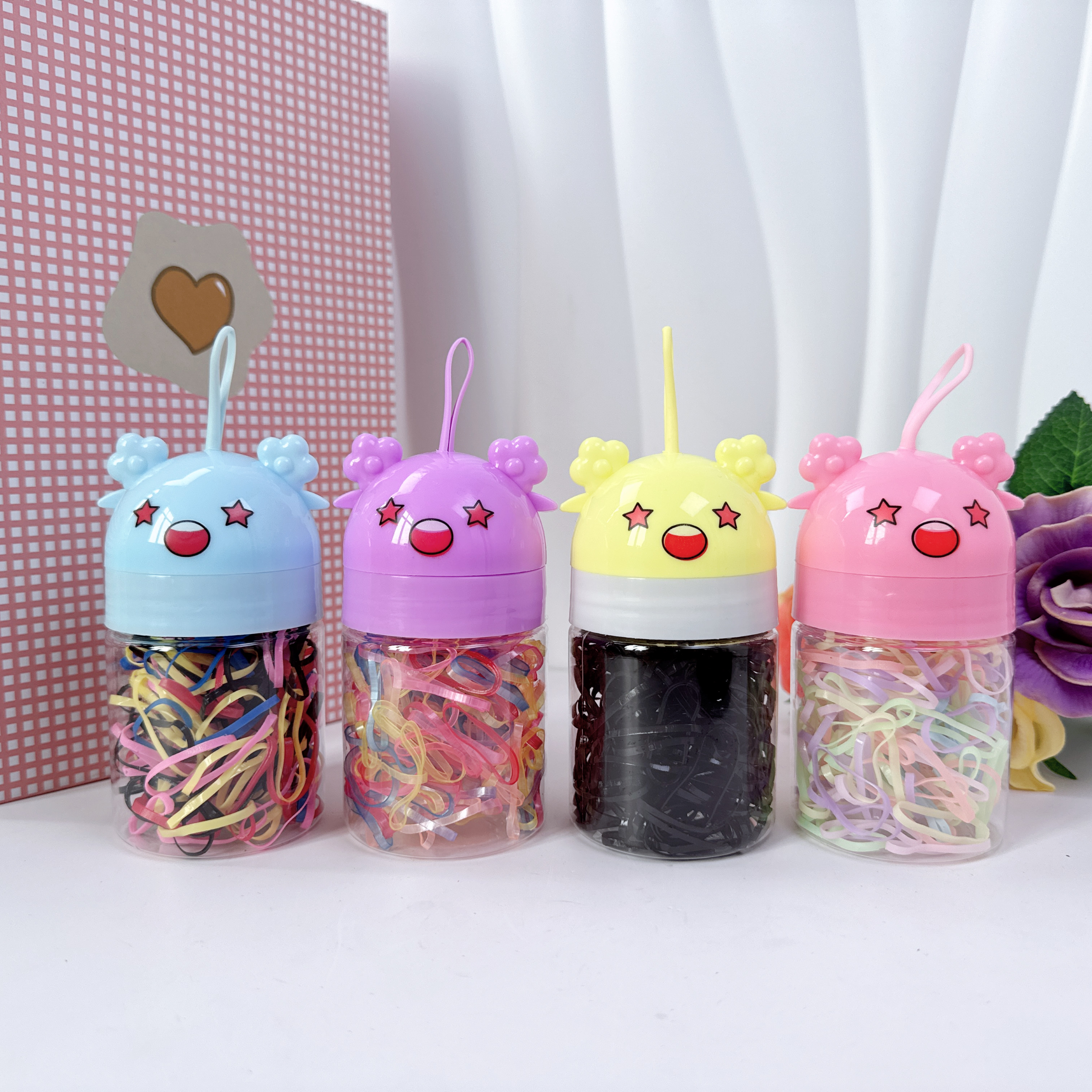 Children's hair ties, hair bands, disposable rubber bands and hair accessories details Picture