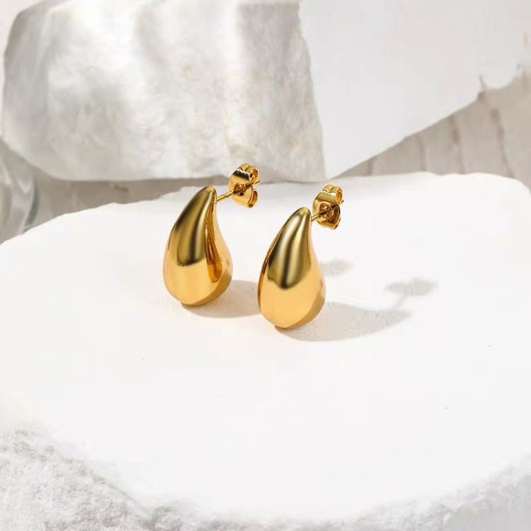爆款不锈钢耳环水滴女ins风气质百搭简约时尚 厂家直销