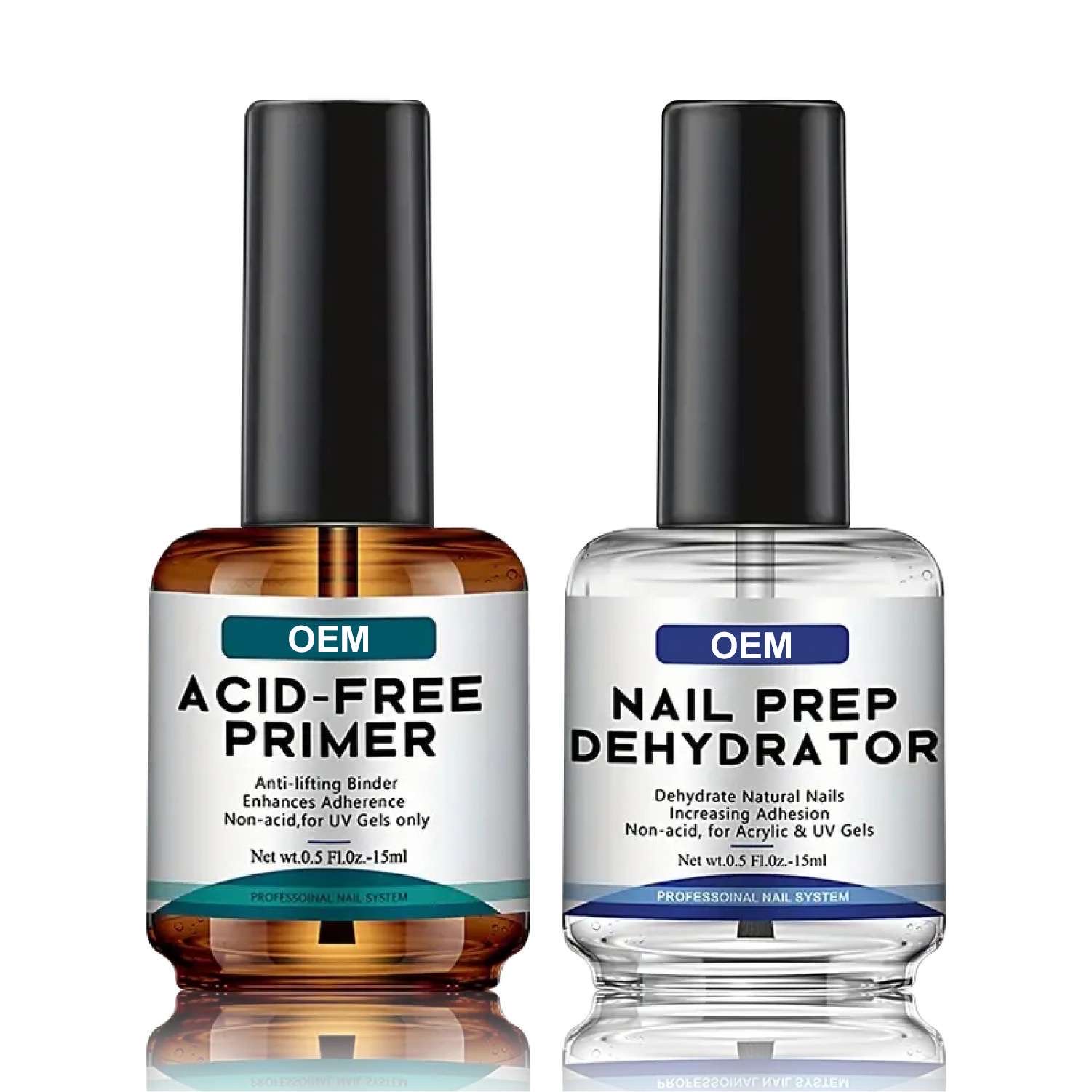 Nail art 2-piece set: Moistening powder, anti-lifting balance liquid, acid-free primer, reinforcing and long-lasting nail art pre-treatment tools Specification image