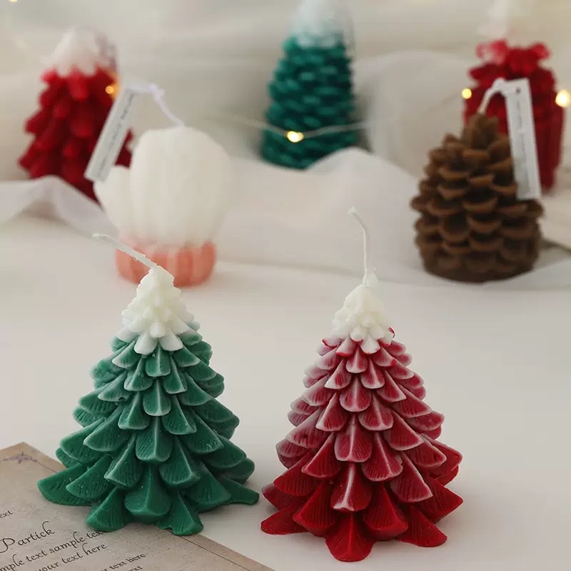 Factory direct sales of creative Christmas tree scented candles, scene decoration, Christmas atmosphere, soy candle props and ornaments Application Scenario