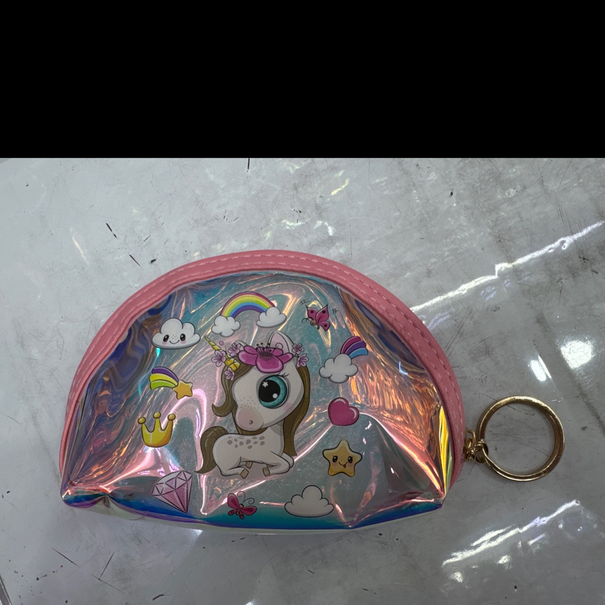 半圆型零包挂件，材料是TPU白底实物图