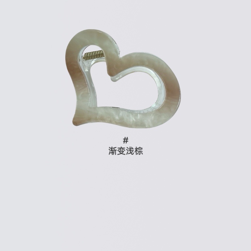 Yuzu Mi accessories, with a gradient water pattern style, heart-shaped hair clips and shark clips, are fresh and high-end hair accessories for the back of the head detail image 4