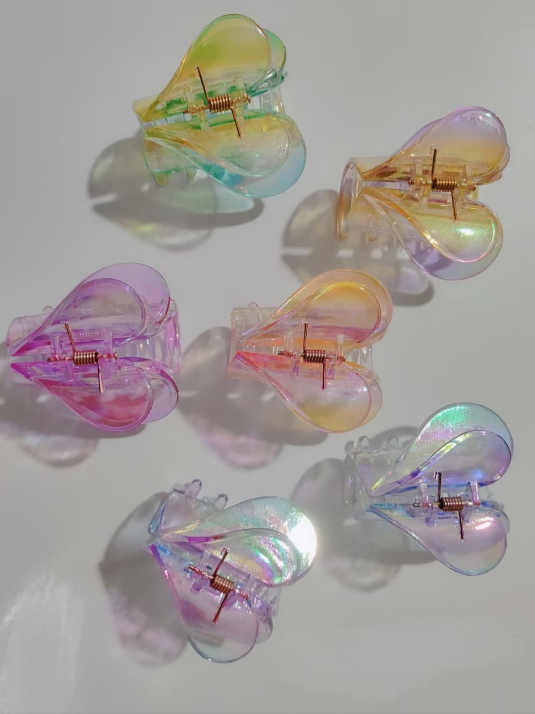 蝴蝶发夹抓夹鸡蛋花发夹透明Ab彩欧美热销细节图