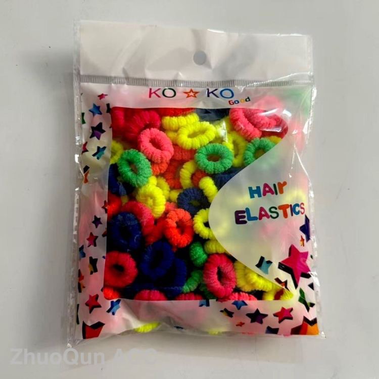 2026 KOKO Girls' high-elasticity towel ring petal hair Tie for foreign Trade, non-damaging towel ring children's thumb Hair tie