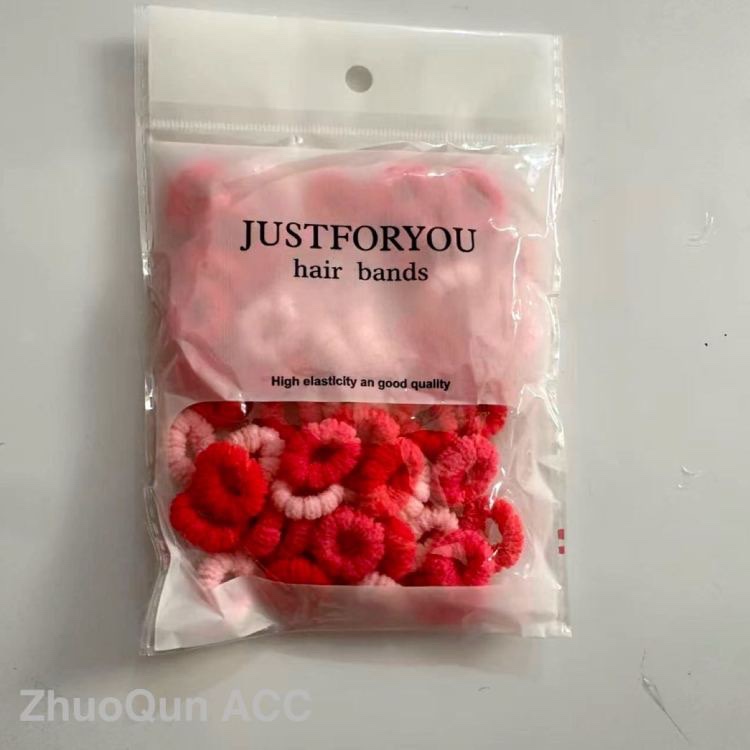 2026 Foreign trade 2.5-inch 0.2-gram, 50 pieces per bag for children's hair ties, girls' hair won't be hurt, baby towel loops have good elasticity Specification drawing