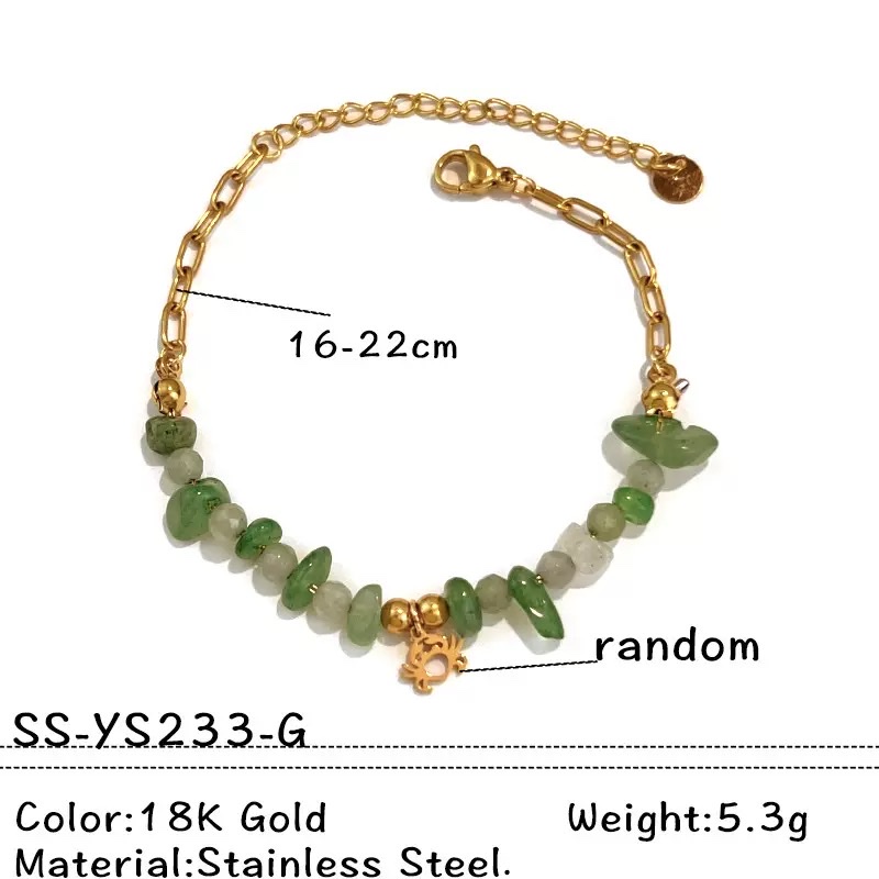 Bohemian-style multi-layer hand-woven beaded bracelet, Thai wax thread colored gemstone woven bracelet for men and women Specification image