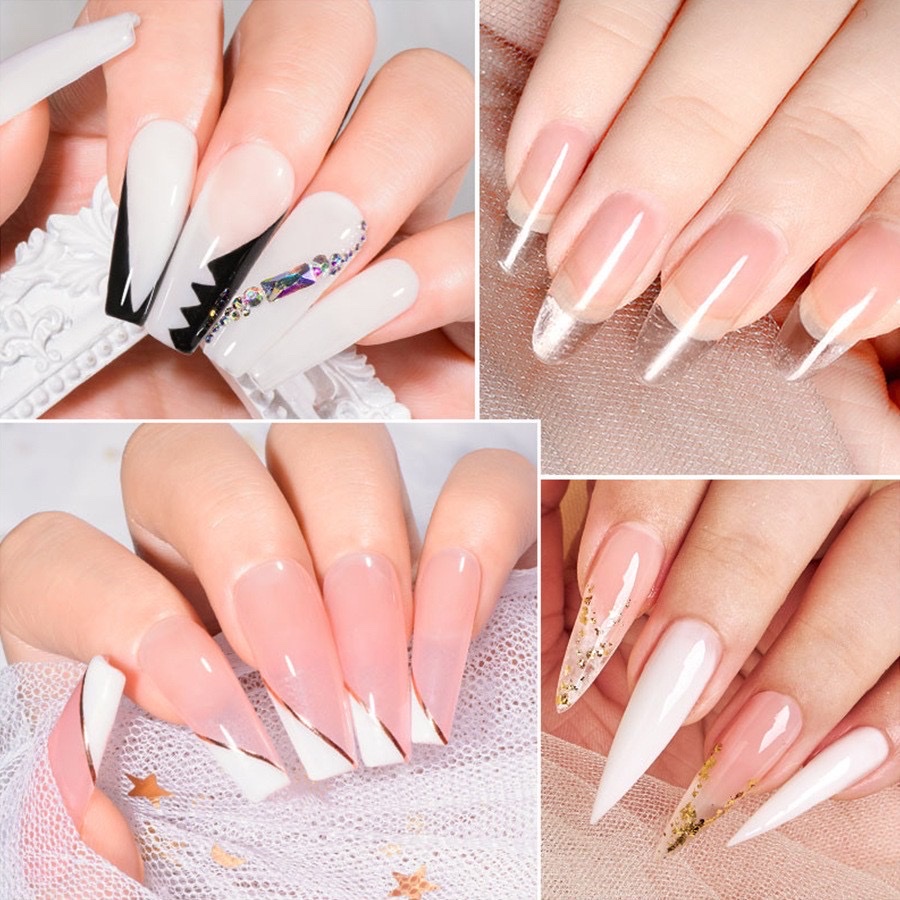 15ml painless nail extension glue detachable model glue for quick extension without damaging the nail. Available in multiple colors Application Scenario