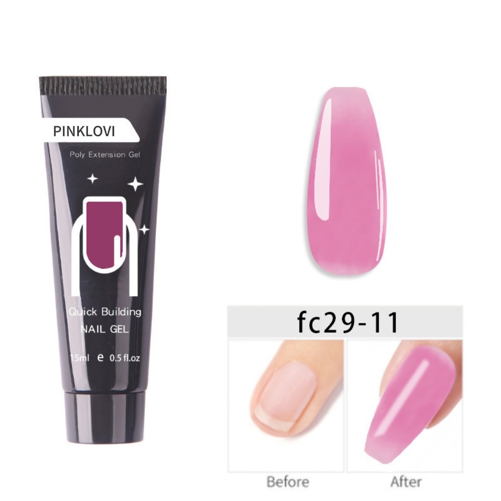 15ml tube-packed quick extension glue UV solid no-rinse crystal model glue available in multiple colors Application Scenario