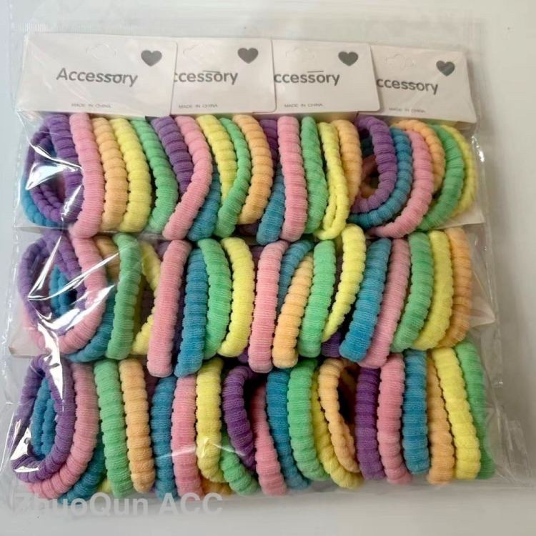 2026 Foreign trade 5.5-inch bamboo joint 1.3g 6 high-elasticity seamless daily towel band hair tie details Picture