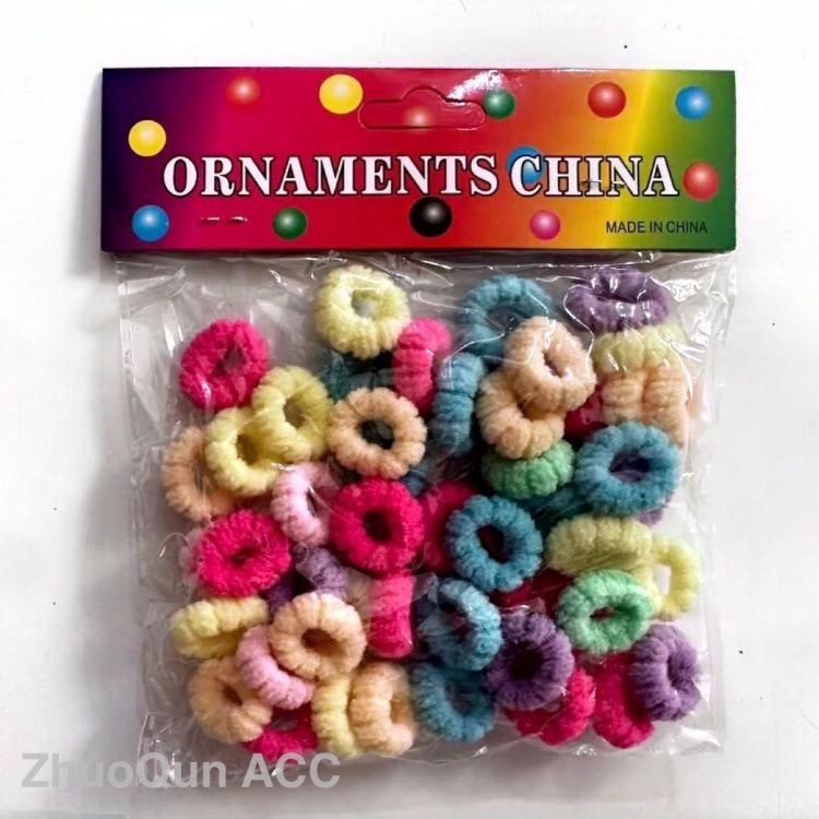 2026 Special supply for foreign trade: 2.5-inch bamboo joint, 0.2g, 50 pieces, children's hair band, girls' towel band, hair tie, hair band Specification drawing