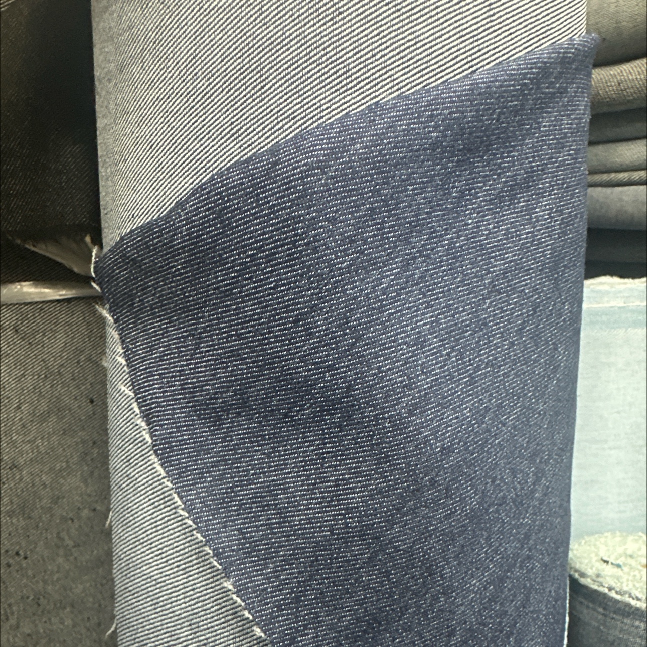 牛仔布 全棉涤棉 10*200D/40D 黑色 深蓝牛仔布服装工艺品帽子 thumbnail