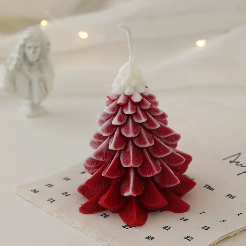 Factory direct sales of creative Christmas tree scented candles, scene decoration, Christmas atmosphere, soy candle props and ornaments detail image 5