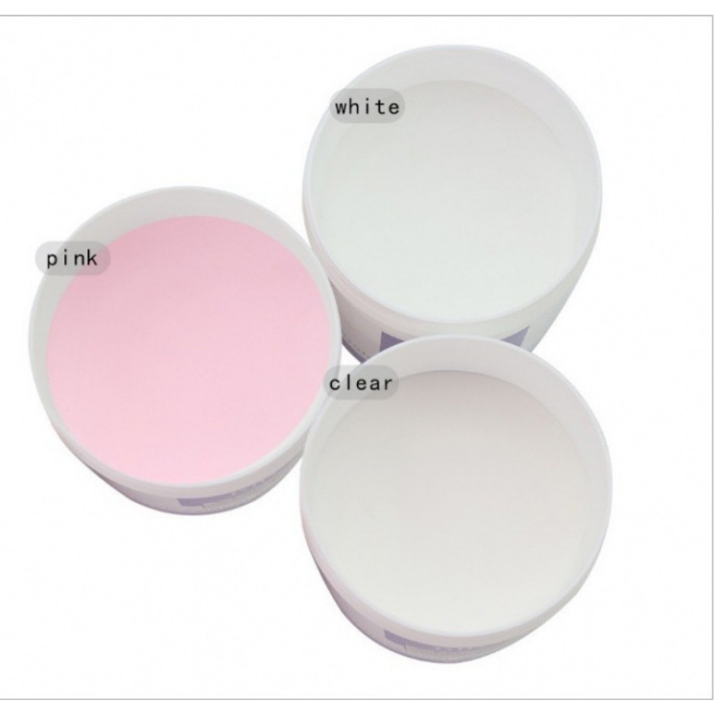 120g crystal powder for nail care, cost-effective set, white and pink transparent 120ml nail care product detail image 2