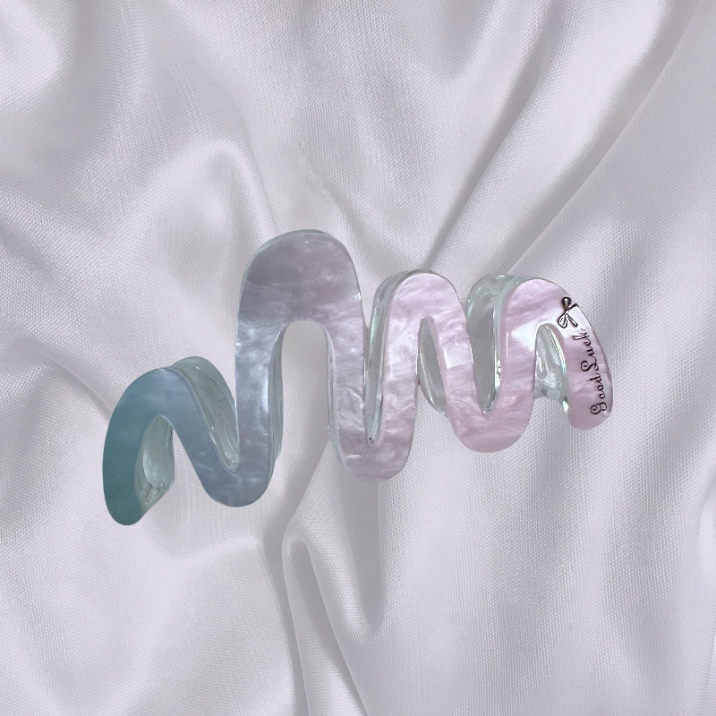 Yumi Accessories acrylic wave gripper, high-end hair clip, large shark clip, back head plate hair clip details Picture
