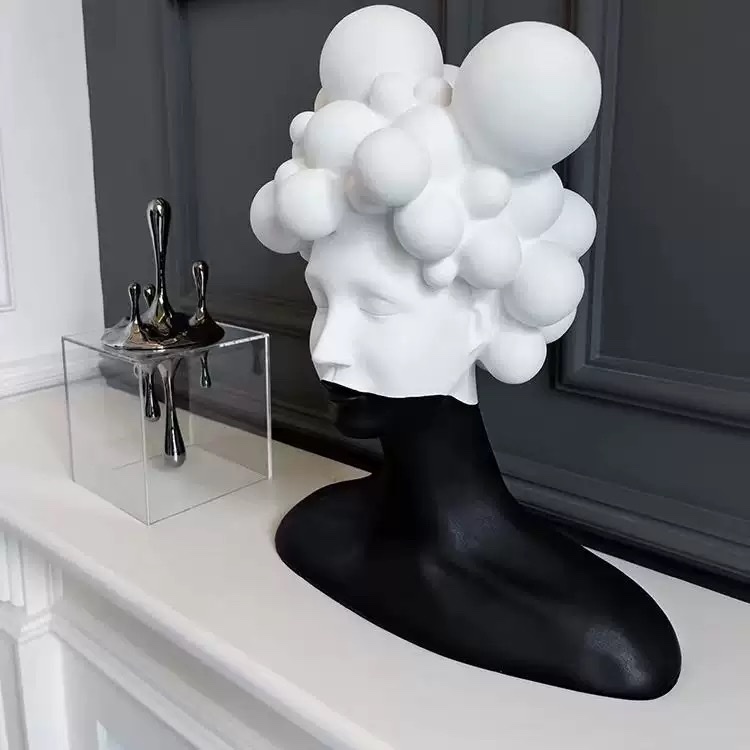 Modern abstract figure sculpture ornaments, home living room, entrance hall, model room, hotel, villa, artistic soft decoration items details Picture