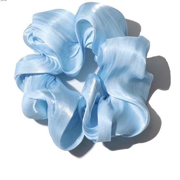 Solid color glitter wavy lady, fat large intestine circle, hair circle, ins ponytail, rubber band, hair tie, hair tie, girl Application Scenario
