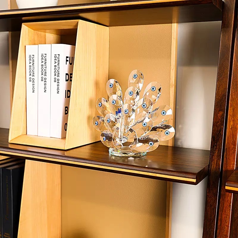 水晶孔雀礼品礼物开业送礼柜子客厅装饰品水晶玻璃摆件详情图4