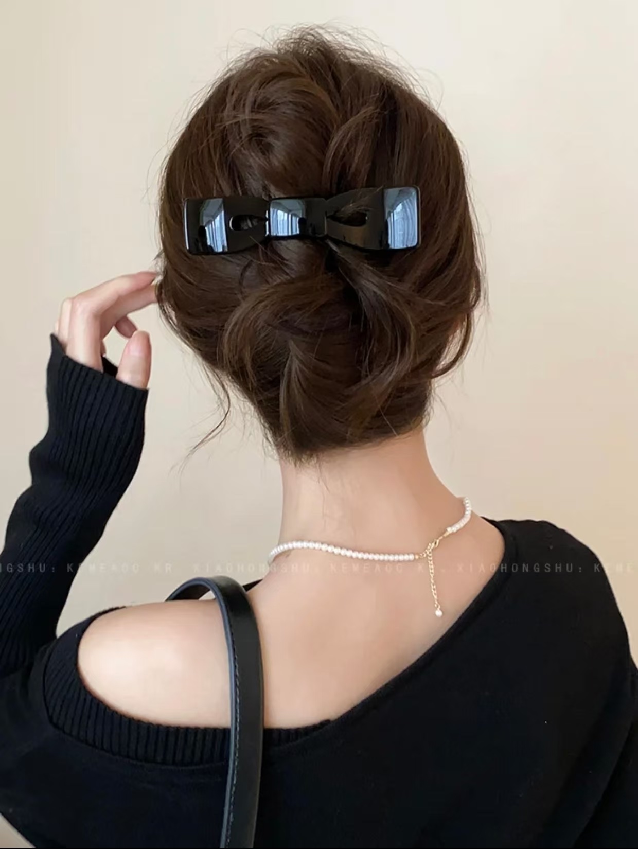 kemeac Korean minimalist style duckbill hairpin, women's back head updo, one-shoulder clip, grappling clip, elegant and stylish hair accessory details Picture
