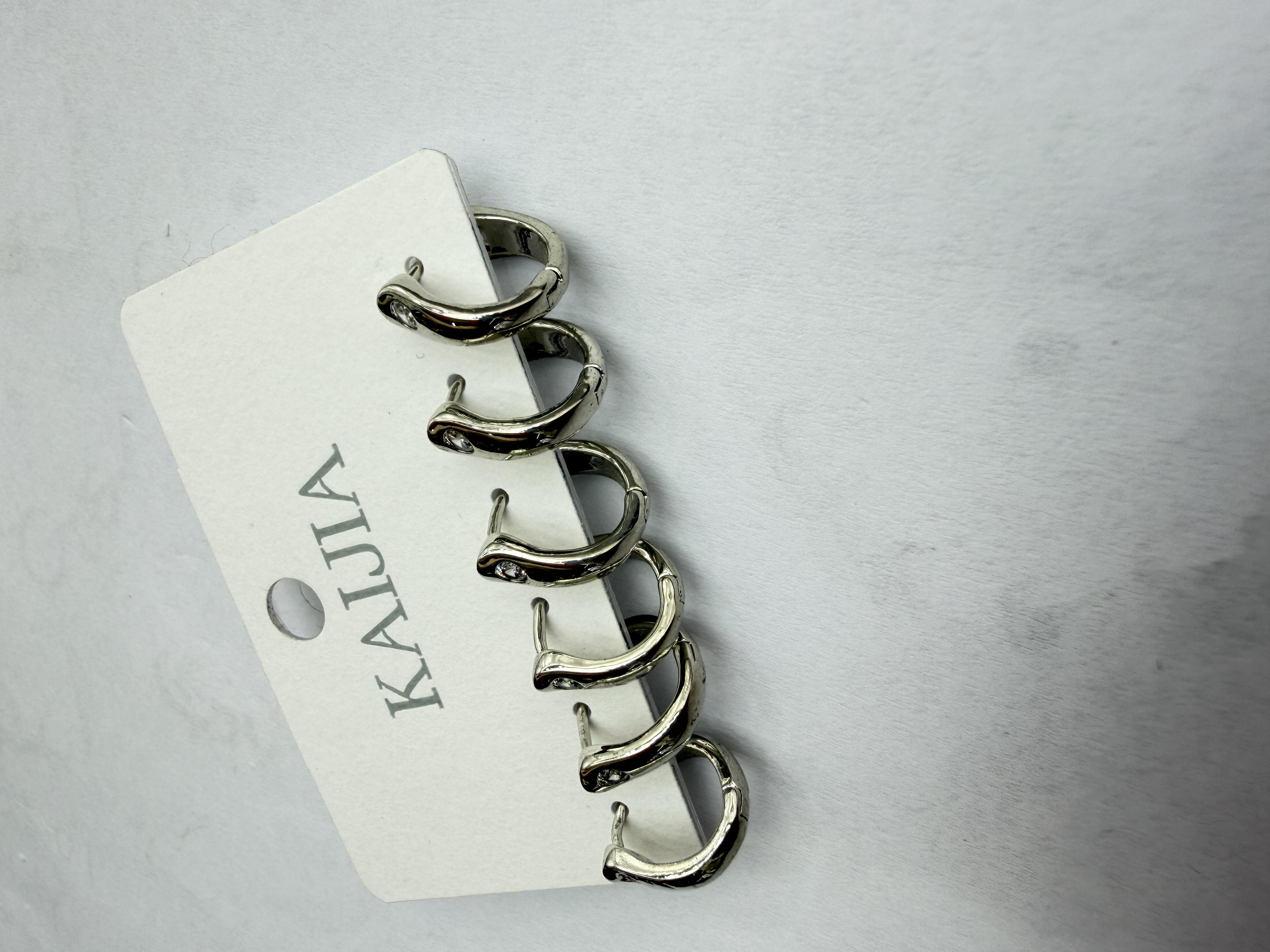 光面锆石耳扣镀真金