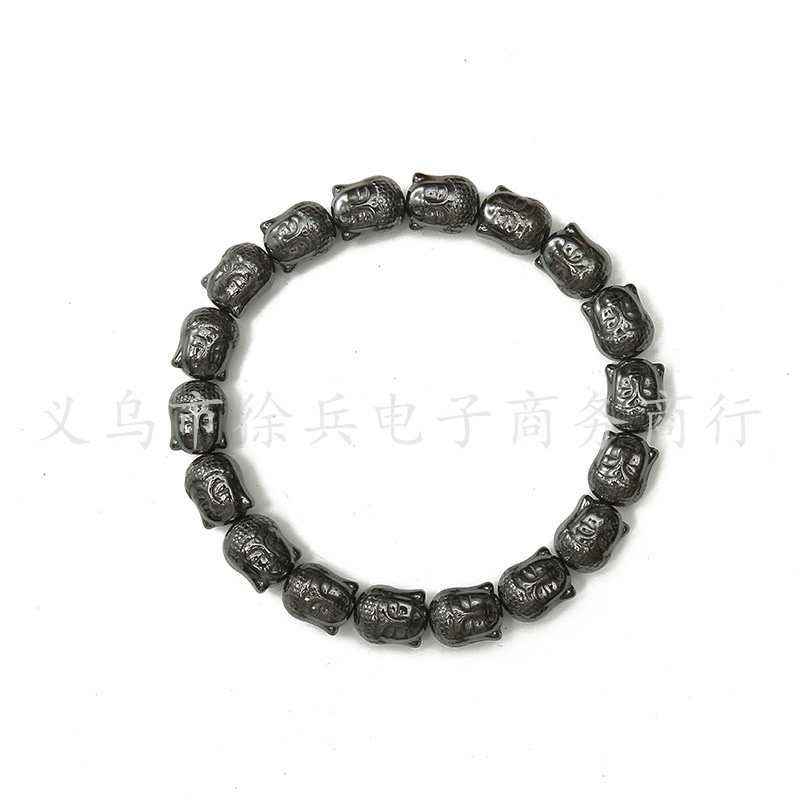 跨境电商黑胆石佛牌手链产品图