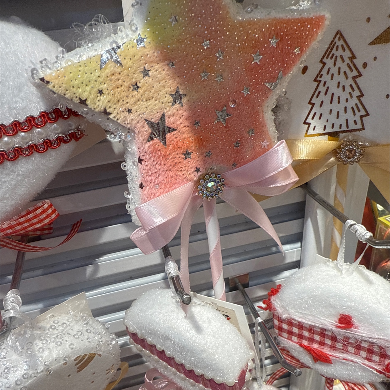 Colgante de navidad artículos de navidad helado pentagrama Application Scenario