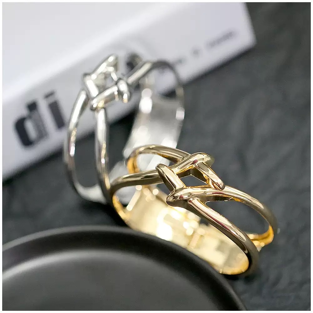 Alloy fashionable, trendy, casual, individual, simple, versatile, and elastic bamboo bracelet design. Simple and elegant, with a refined and intellectual temperament detail image 3