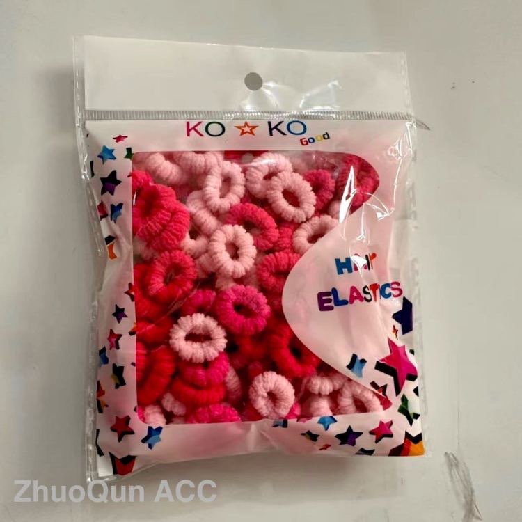 2026 KOKO Girls' high-elasticity towel ring petal hair Tie for foreign Trade, non-damaging towel ring children's thumb Hair tie details Picture
