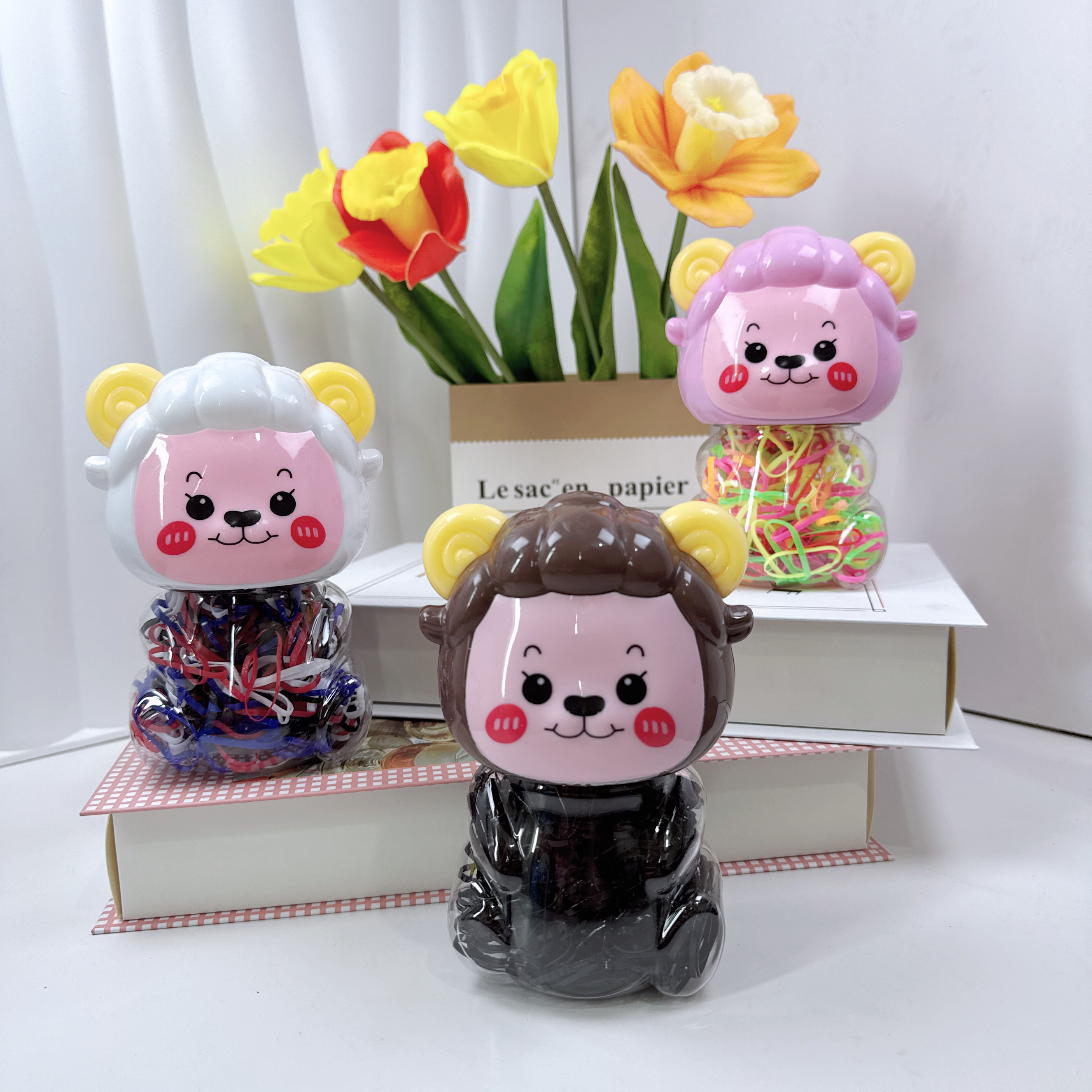 Children's hair bands, colorful braided hair bands, baby children's hair ropes, hair bands, disposable rubber bands, hair accessories details Picture