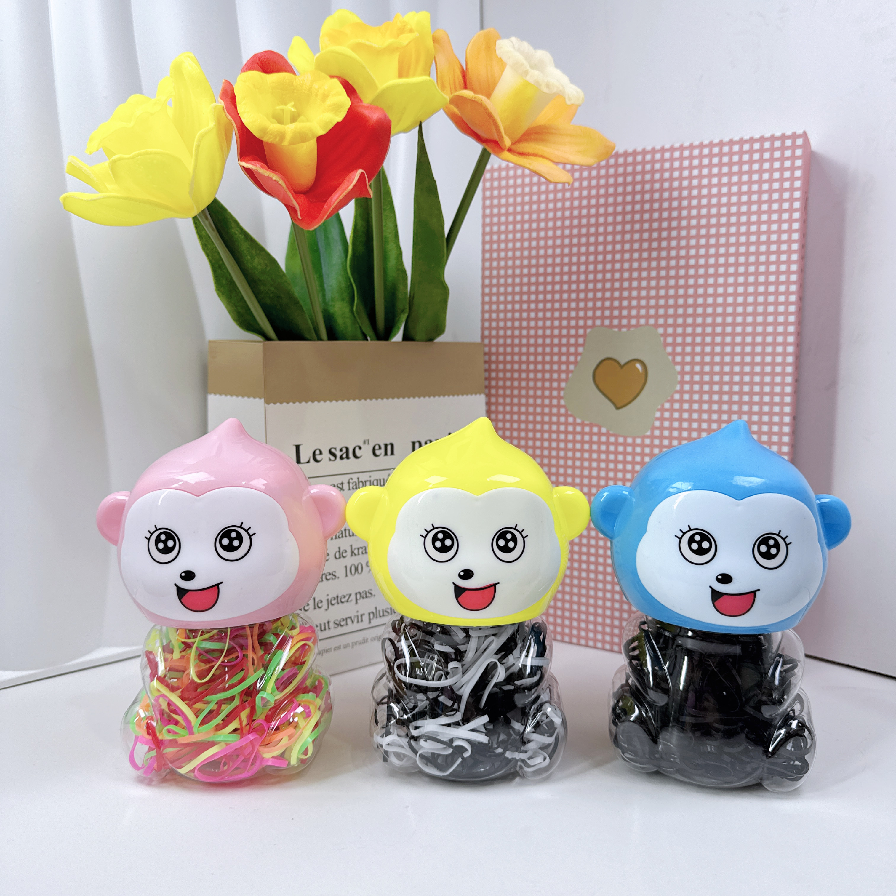 Children's hair bands, colorful braided hair bands, baby children's hair ropes, hair bands, disposable rubber bands, hair accessories Specification image