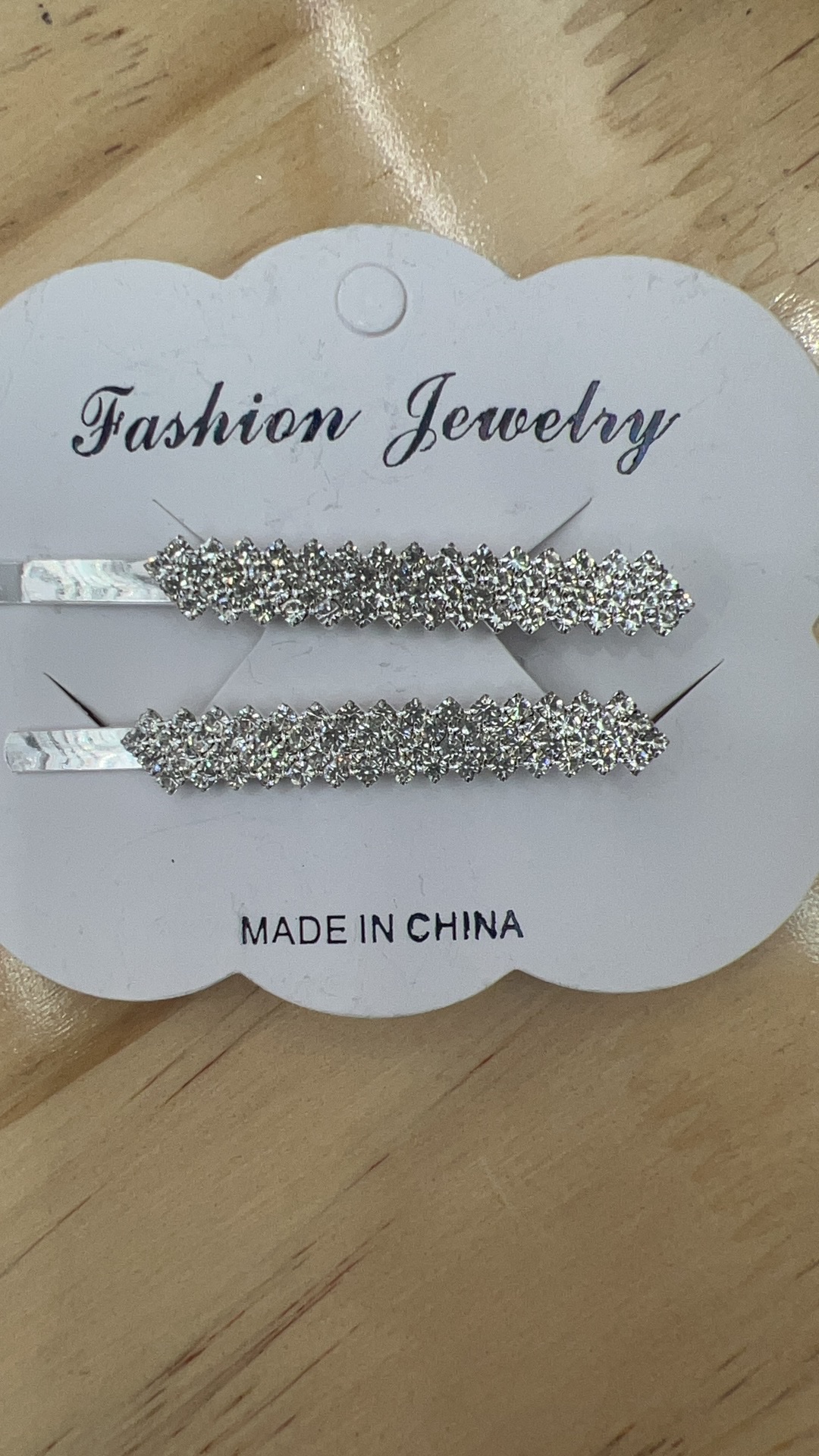 枪黑水钻对夹简约交叉一字夹精致韩国气质发夹女侧边刘海发卡头饰白底实物图