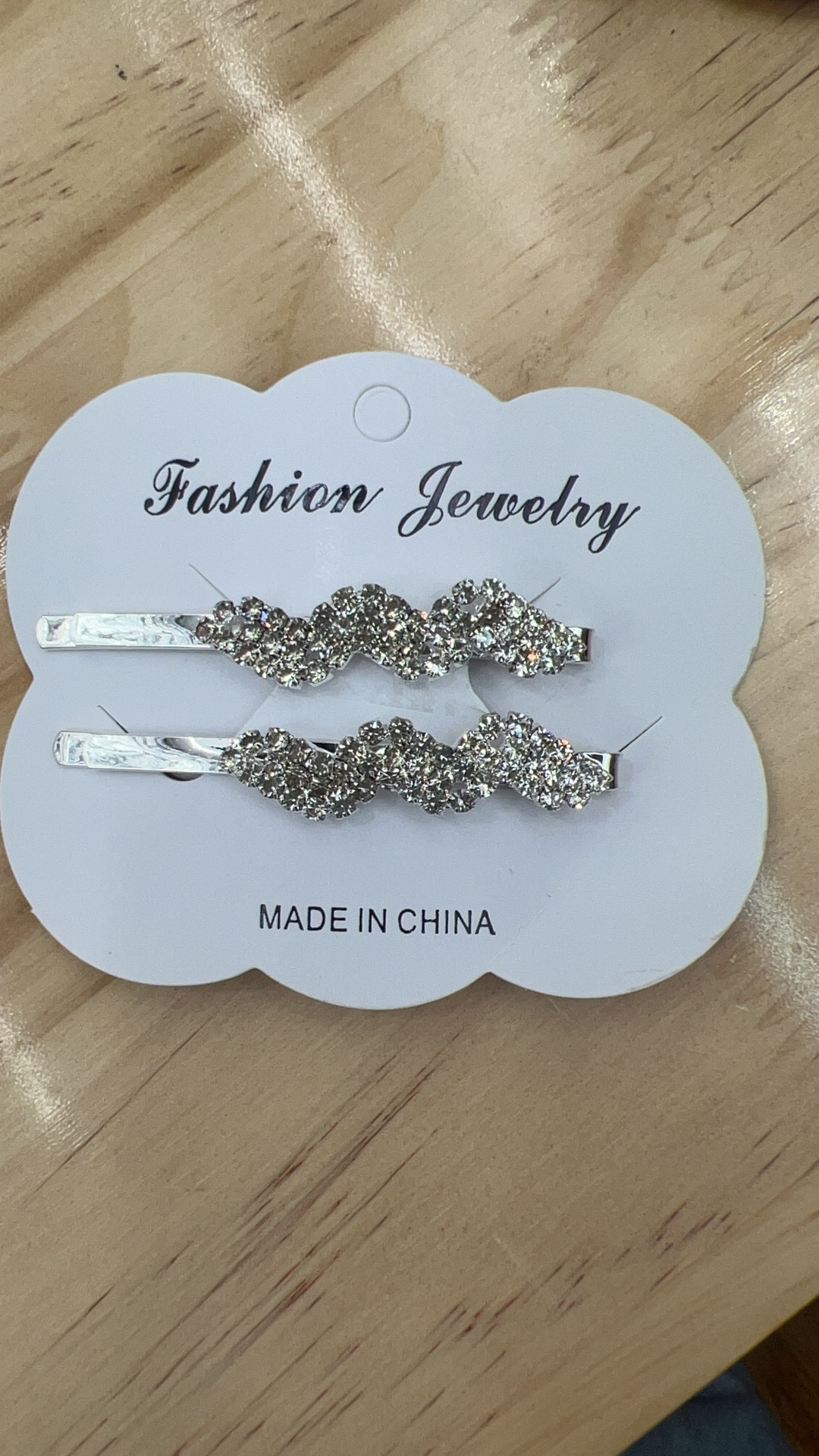 枪黑水钻对夹简约交叉一字夹精致韩国气质发夹女侧边刘海发卡头饰细节图