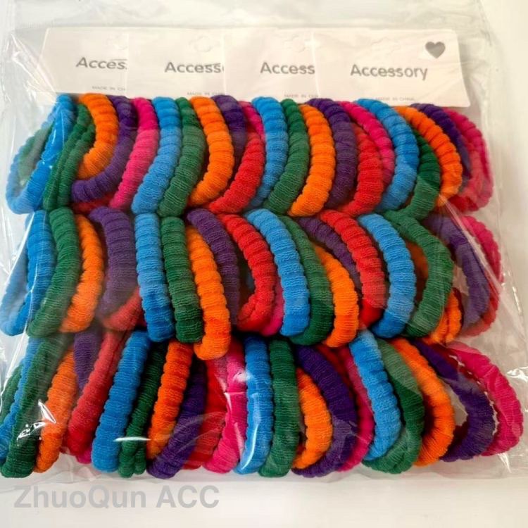 2026 Foreign trade 5.5-inch bamboo joint 1.3g 6 high-elasticity seamless daily towel band hair tie Specification image