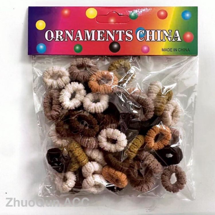 2026 Special supply for foreign trade: 2.5-inch bamboo joint, 0.2g, 50 pieces, children's hair band, girls' towel band, hair tie, hair band Item Picture