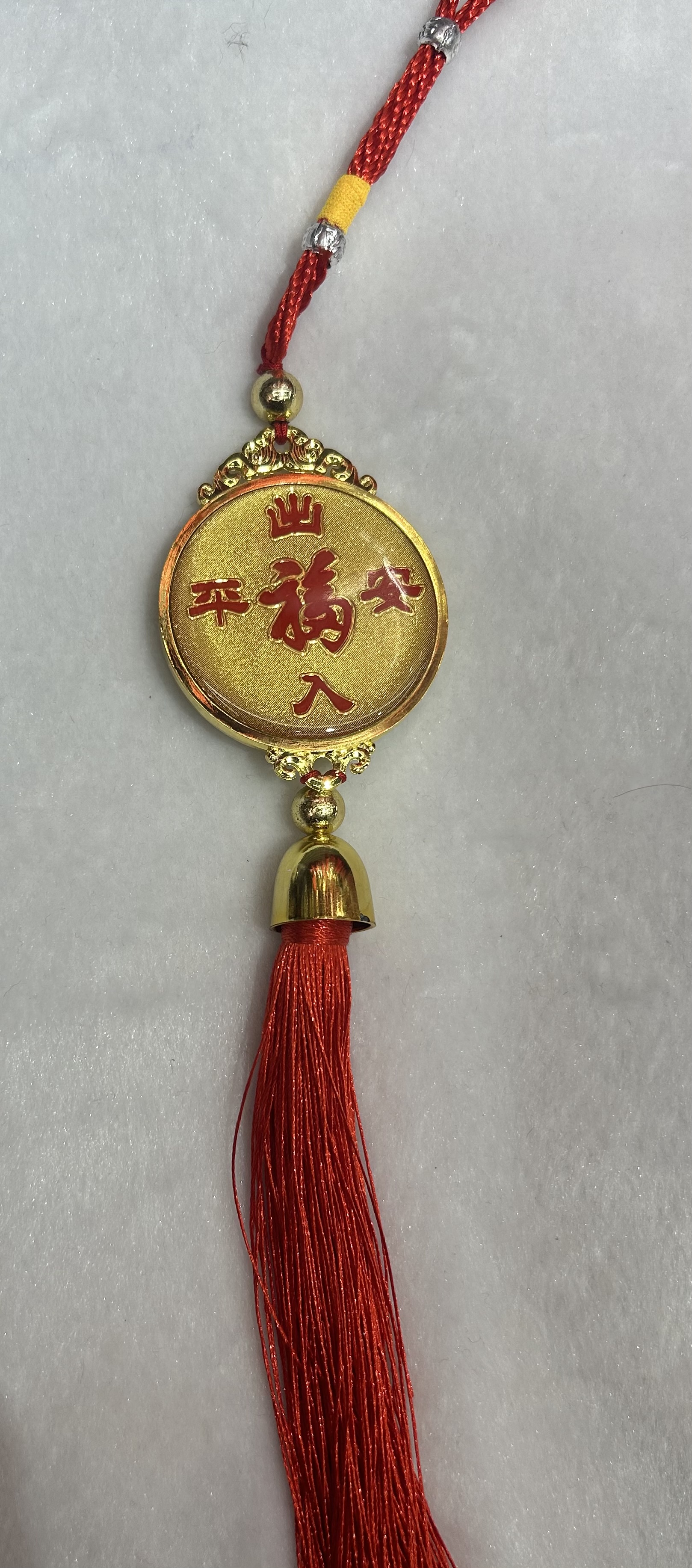 The cinnabar "Fu" character car rearview mirror pendant is novel, unique and elegant in style, with a beautiful and affordable price. It is a must-have item in the car detail image 3