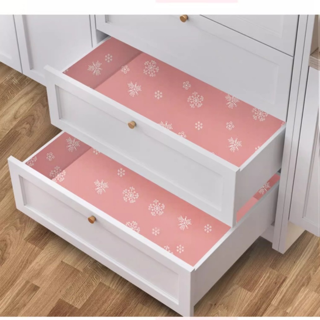 Drawer stickers, self-adhesive shoe cabinet and wardrobe interior dust-proof film, kitchen cabinet and kitchen cabinet waterproof, oil-proof and moisture-proof pad paper Item Picture