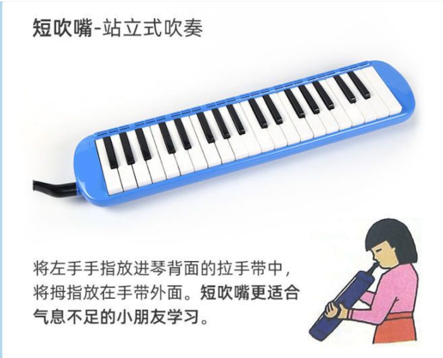 1. 32键口风琴 儿童初学入门专业演奏乐器

2. 32键标准口风琴 课堂教学专用吹奏乐器

3. 32键口风琴 学生产品图