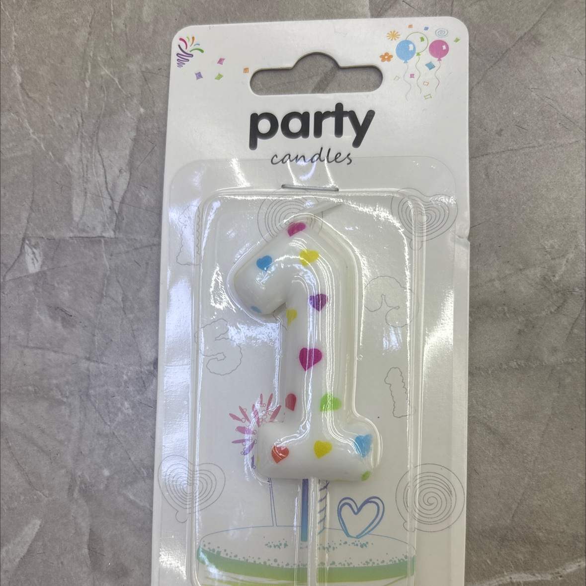 Birthday candles, digital candles, cute heart-shaped candles