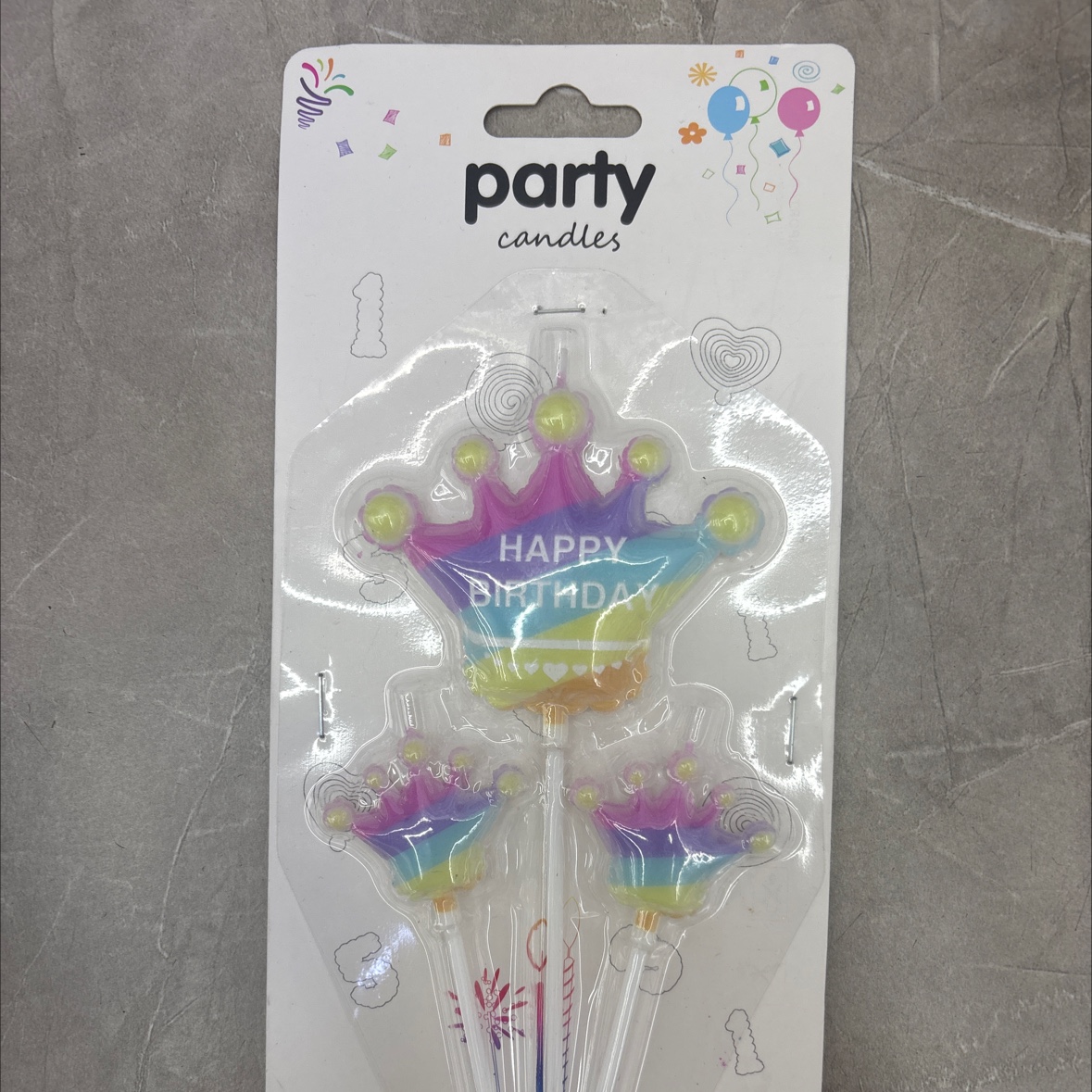 Happy birthday letter-shaped candle, cute colorful maple forest candle