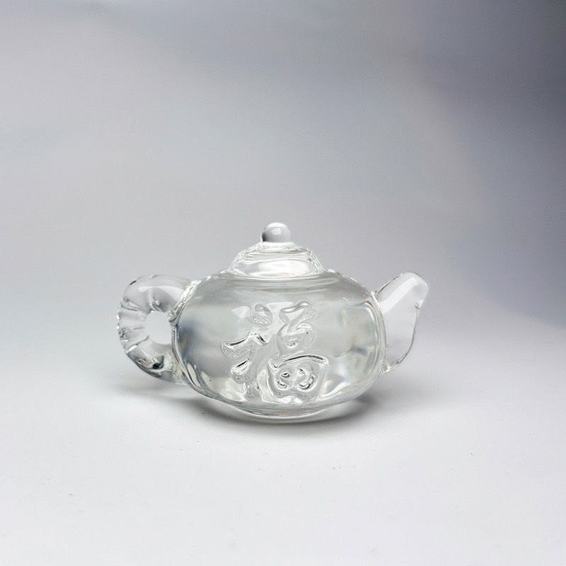 琉璃茶壶摆件打麻将赢钱文玩手把件招财礼品家居装饰黄水晶把把壶 详情图8