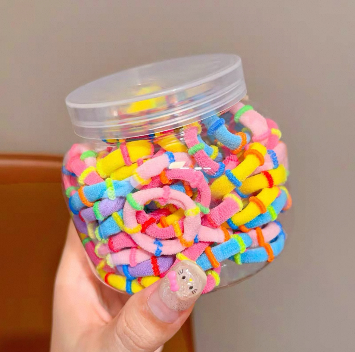 Children's thick and durable towel band, girls' bright color hair band that won't hurt hair, thumb hair band, high-elasticity hair accessory headband detail image 3