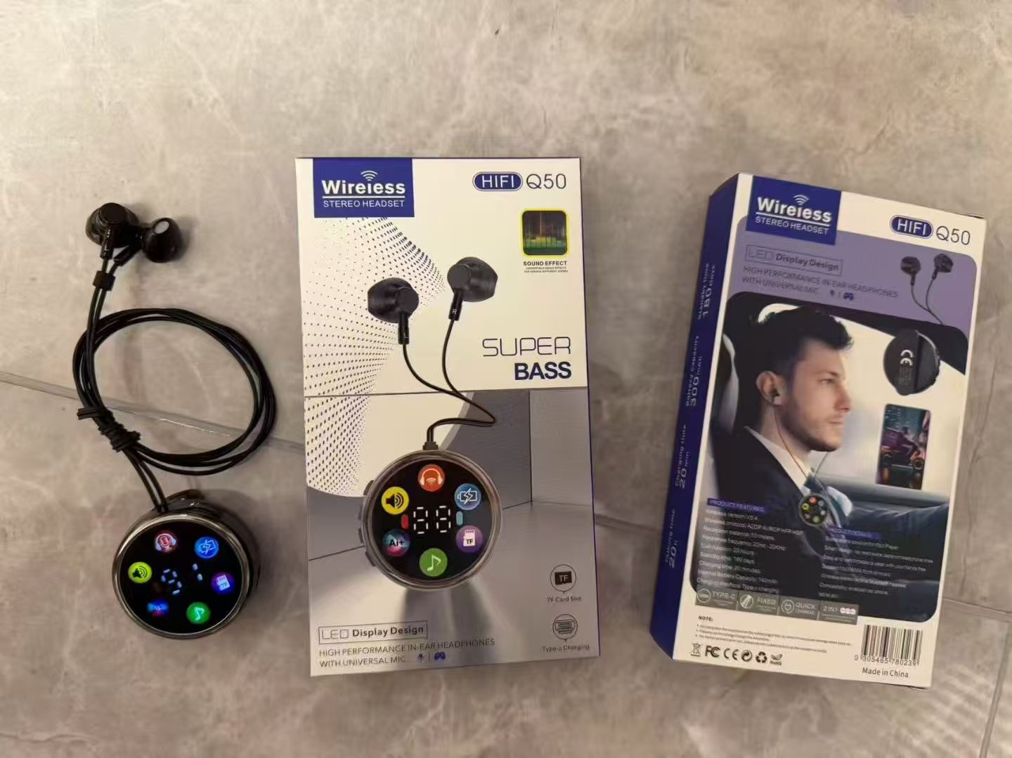 新款数显入耳式运动蓝牙耳机带麦克风の545