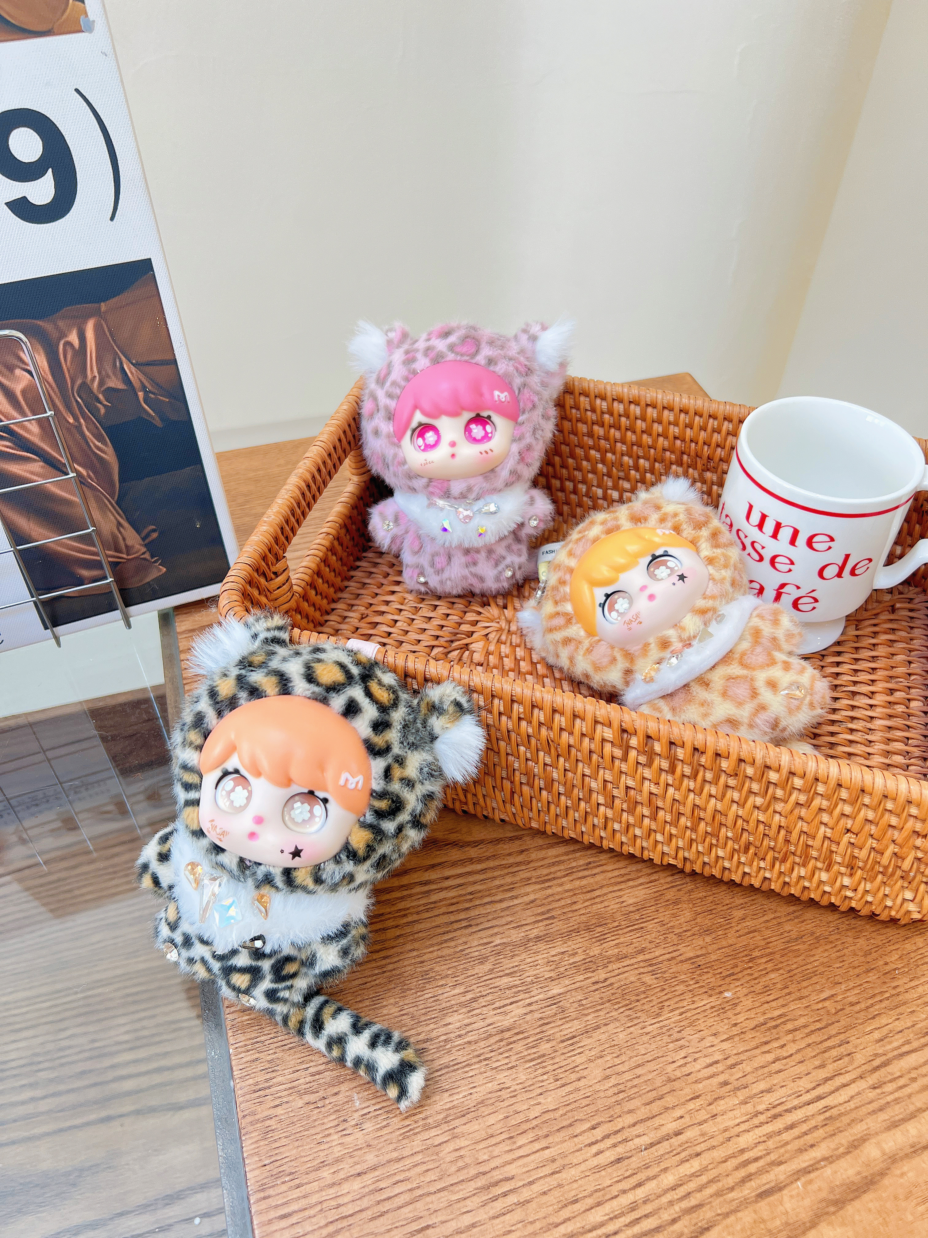 包包挂件可爱豹纹小猫咪 六色可选玩具公仔玩偶