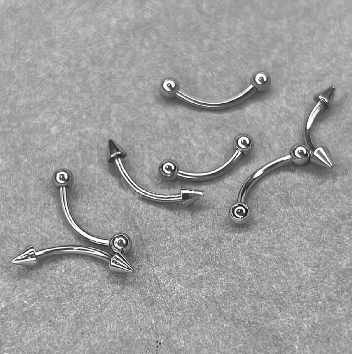 店铺热销穿刺饰品316L钛钢医用人体弯杆眉钉耳钉指钉锁骨钉个性防过敏材质