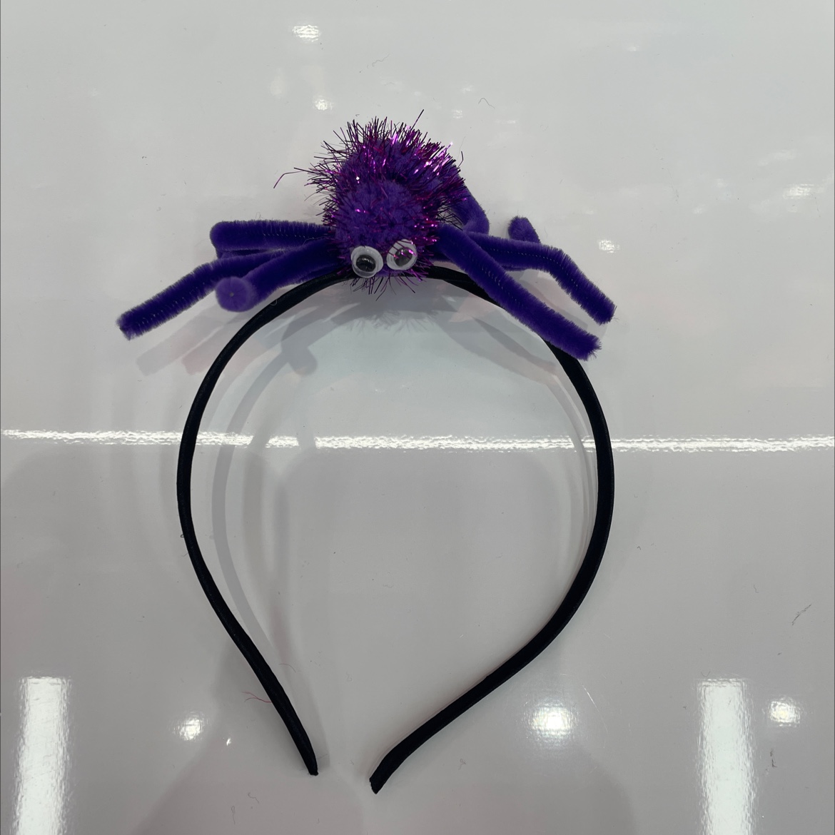 万圣节紫色蜘蛛发夹鬼节儿童成人派对装饰道具搞怪蜘蛛发箍发饰 