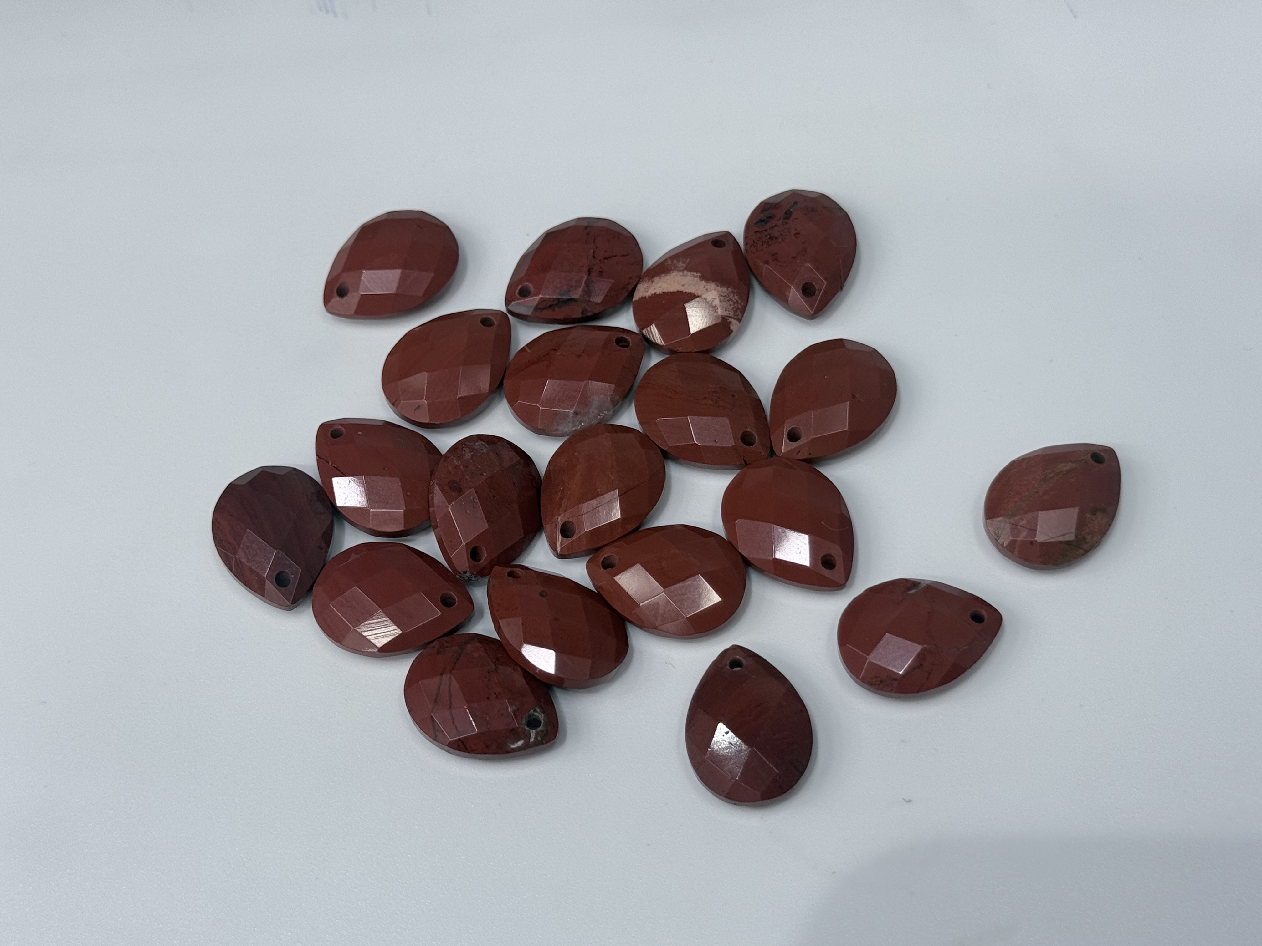 13x18 teardrop-cut natural red stone pendant diy jewelry