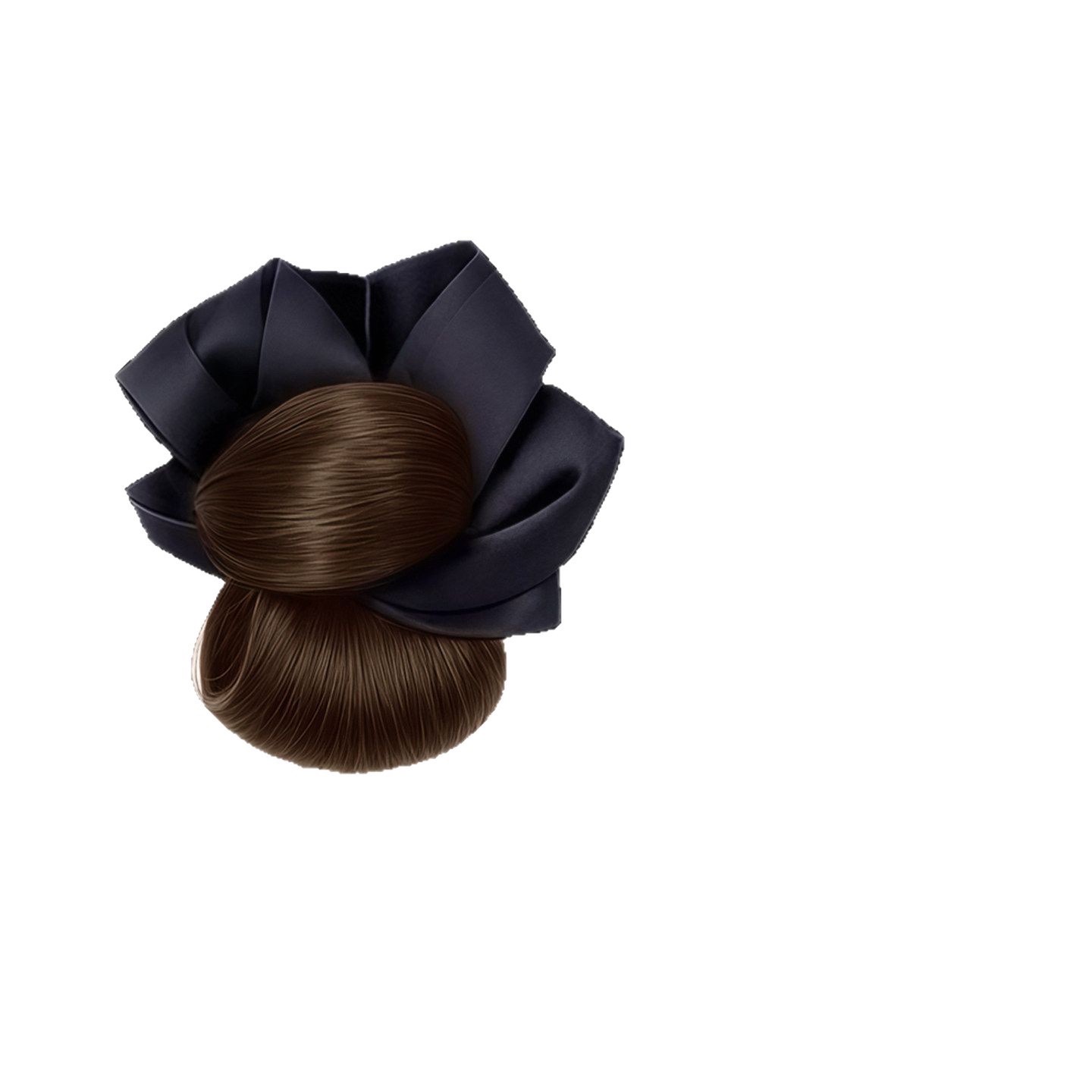 Bun hairstyle wig, clip-style false hair, hair tie, low bun, hair bun, fluffy and full, hair increase volume wig, flower bud hairstyle detail image 4