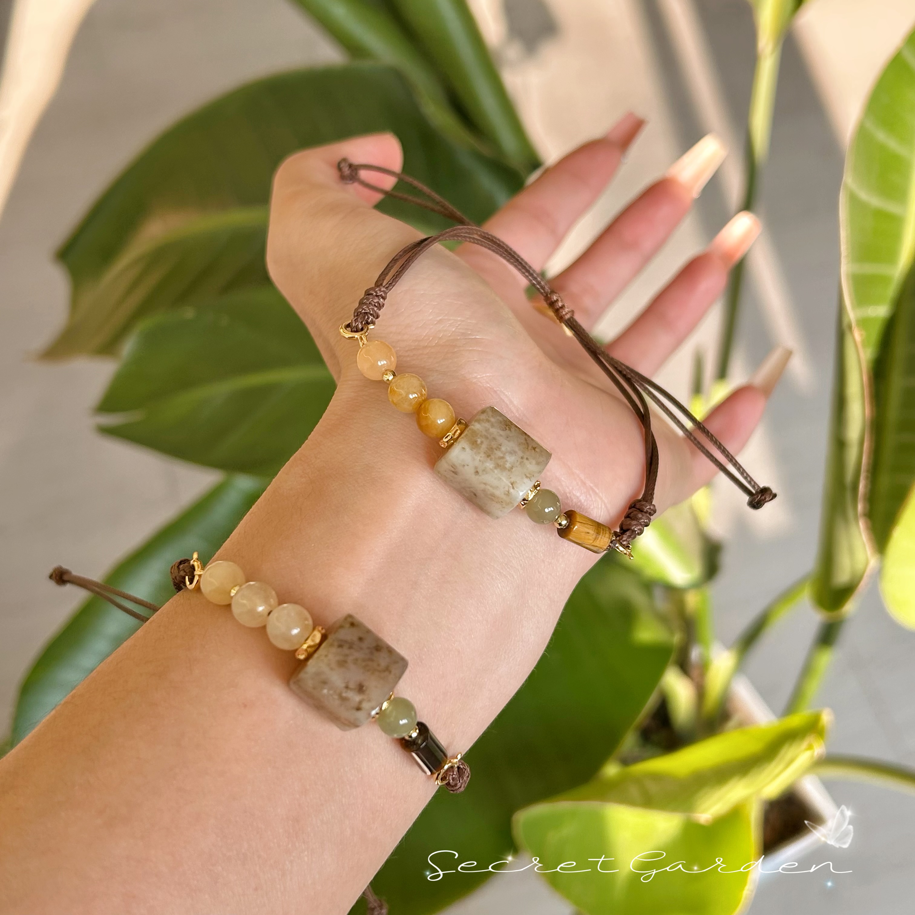 和田玉牛扎糖项链套装手工编织上岸节节高升手链项链送朋友摆摊详情图4