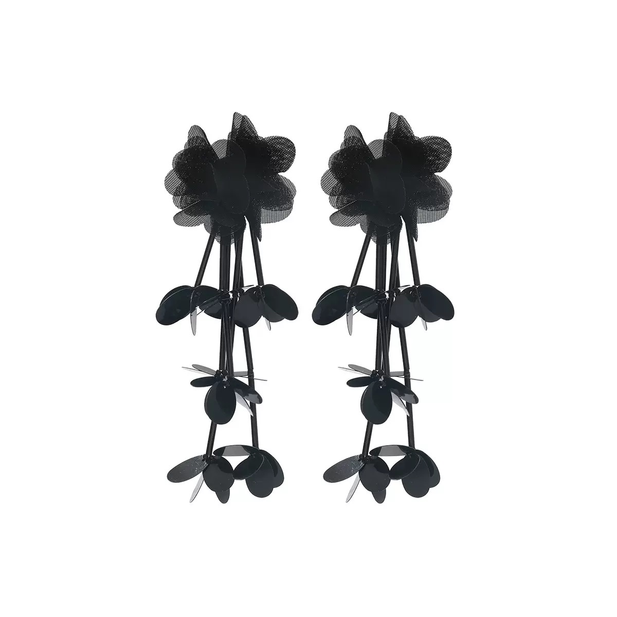 欧美亮片流苏花卉多层耳环小众时尚高级感多巴胺女士耳饰详情图7