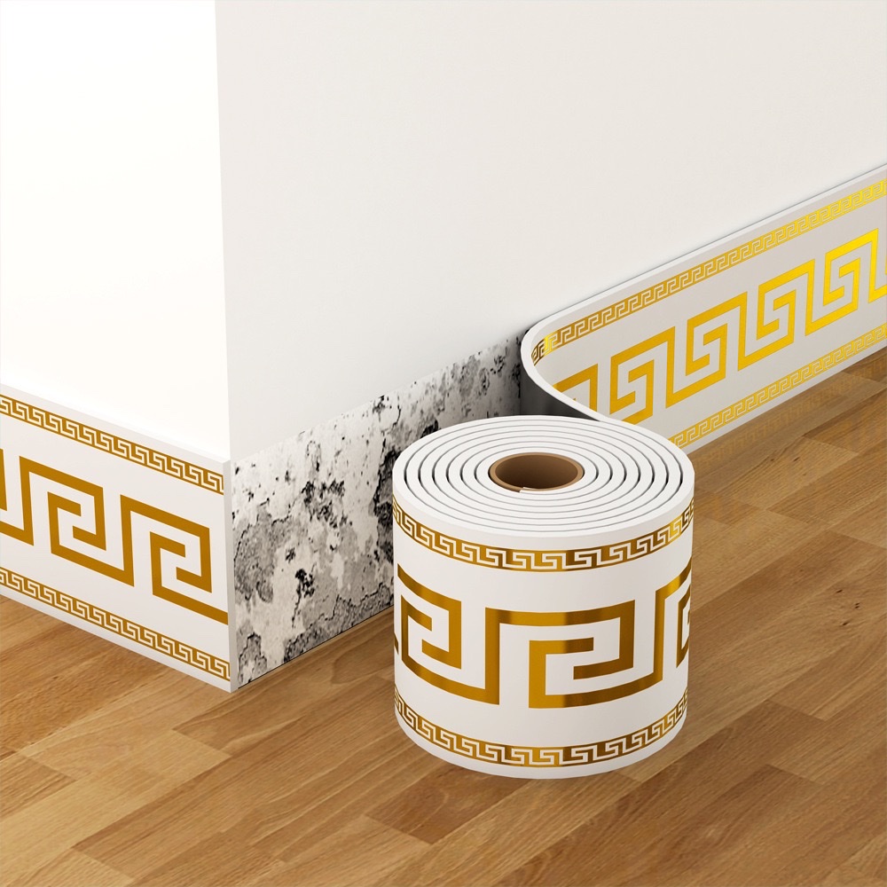 Cross-border skirting board, self-adhesive thickened skirting board, wall stickers, window sill waistline, imitation tile stickers, marble waterproof wall stickers