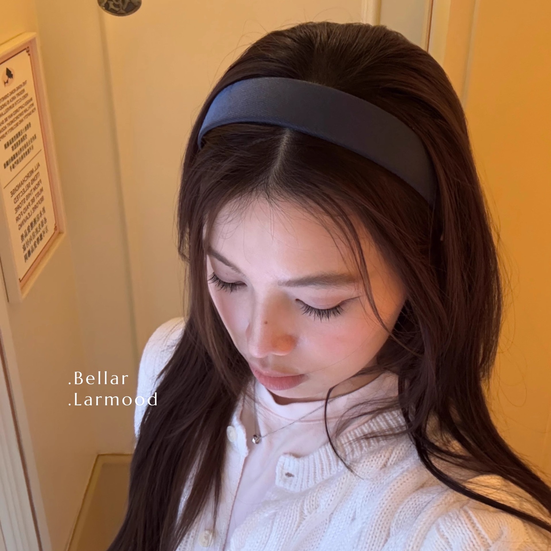 发饰美式复古 细闪缎面 手工复古学院少女宽发箍